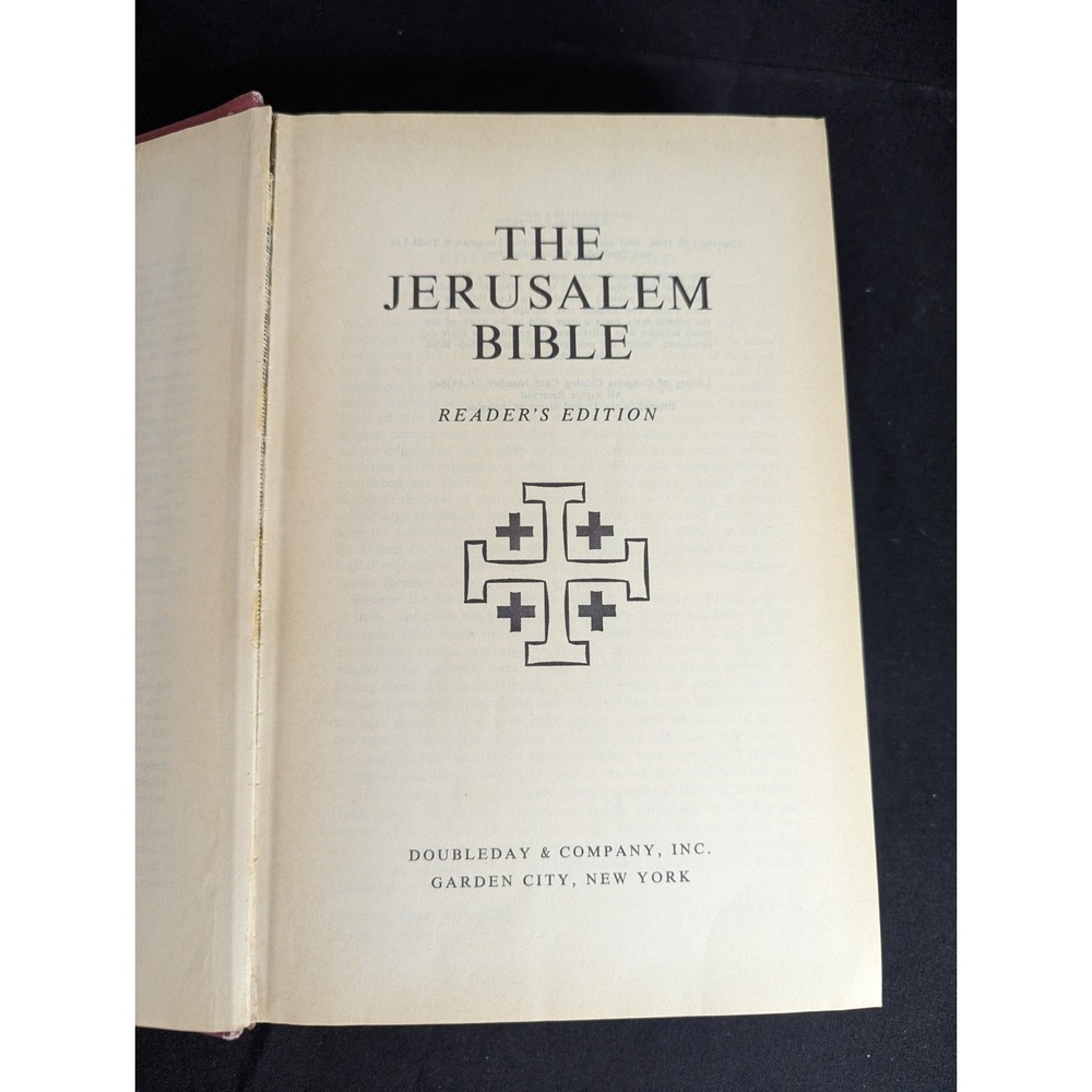 Vintage THE JERUSALEM BIBLE 1970's readers edition hardcover book estate find